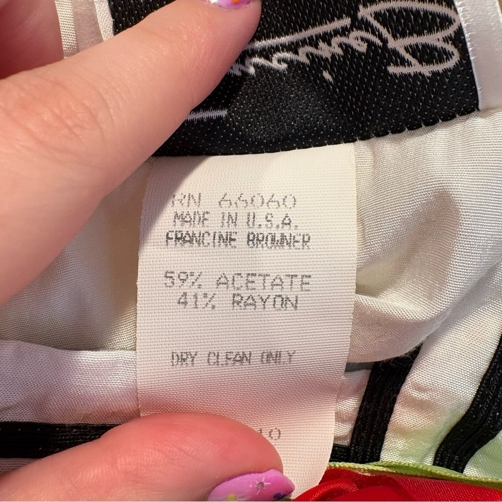 Vintage Francine B White Rosette Blouse - Size 5/6 - Picture 4 of 8